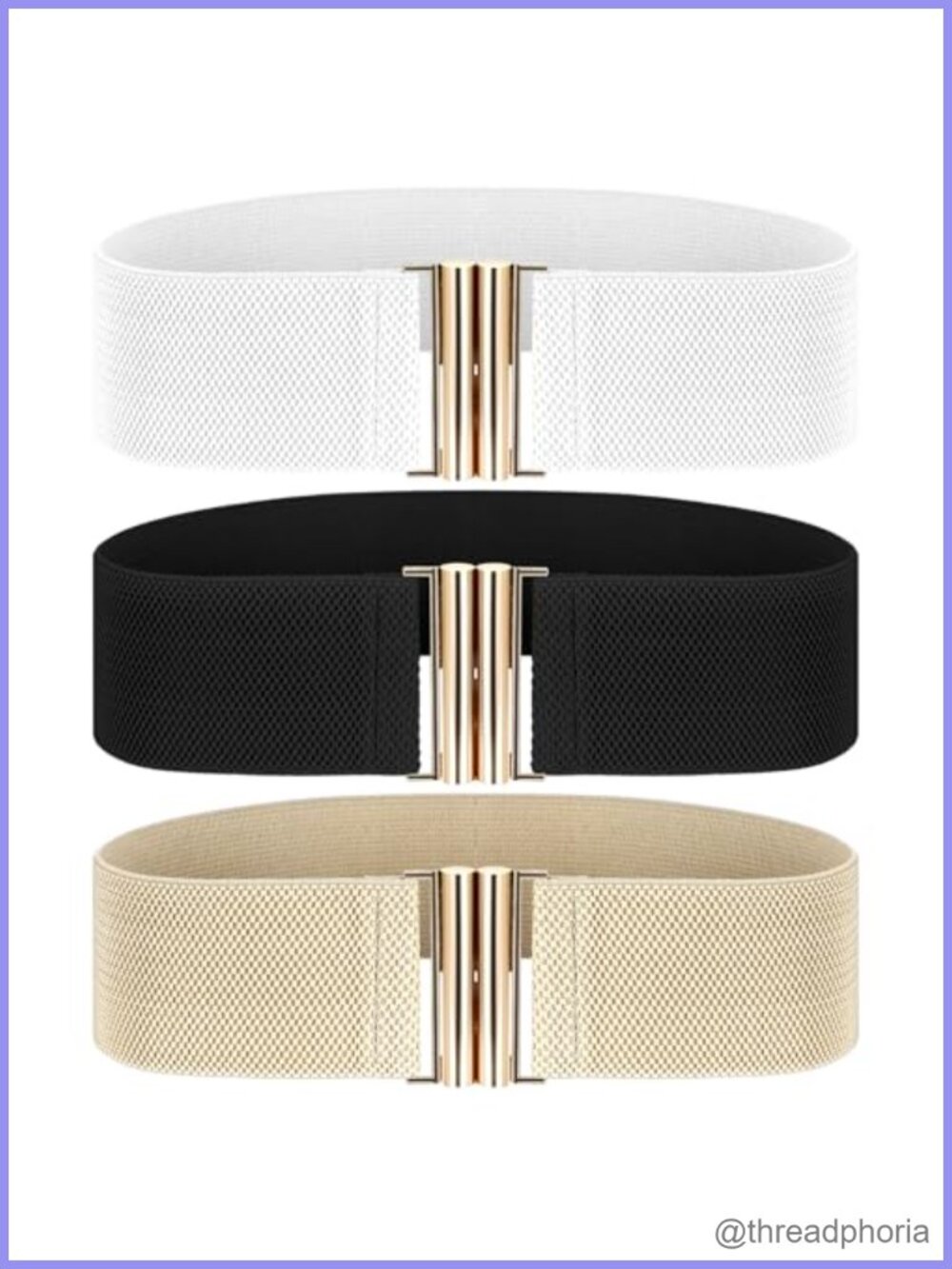 Wide Elastic Belts for Women Stretch Waist Belt Adjustable Dress Waistband with